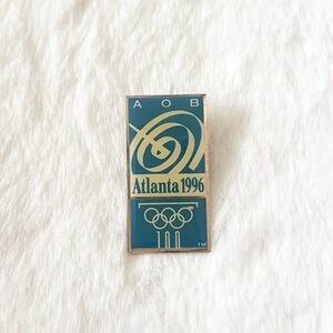 5/$15 🩷 MUST BUNDLE 1996 Atlanta Olympics Vintage Gold Rectangular Pin